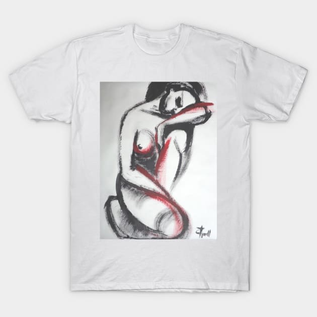 I Am Not In Love 2 - Female Nude T-Shirt by CarmenT